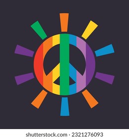 Colorful symbol of peace vector illustration design editable and resizable
