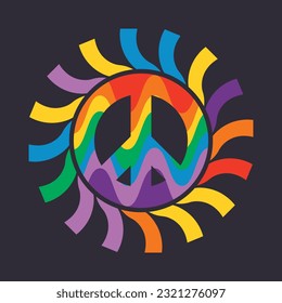 Colorful symbol of peace vector illustration design editable and resizable
