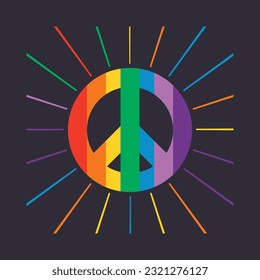 Colorful symbol of peace vector illustration design editable and resizable
