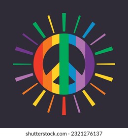 Colorful symbol of peace vector illustration design editable and resizable
