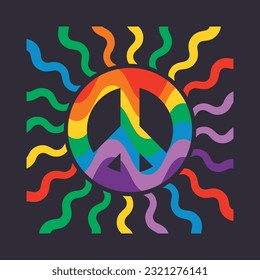 Colorful symbol of peace vector illustration design editable and resizable
