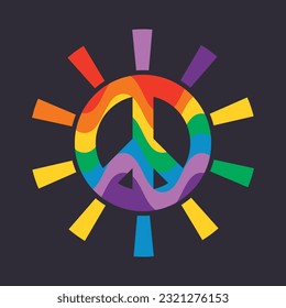 Colorful symbol of peace vector illustration design editable and resizable
