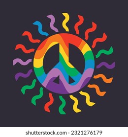 Colorful symbol of peace vector illustration design editable and resizable
