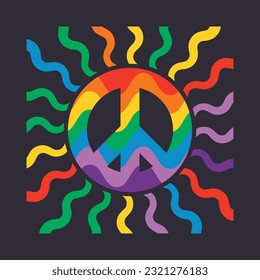 Colorful symbol of peace vector illustration design editable and resizable
