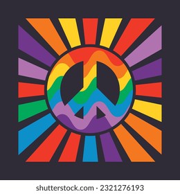 Colorful symbol of peace vector illustration design editable and resizable
