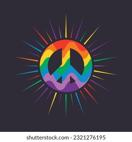 Colorful symbol of peace vector illustration design editable and resizable
