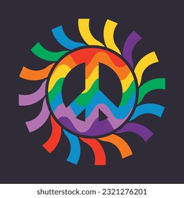 Colorful symbol of peace vector illustration design editable and resizable
