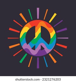 Colorful symbol of peace vector illustration design editable and resizable
