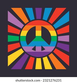 Colorful symbol of peace vector illustration design editable and resizable
