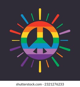 Colorful symbol of peace vector illustration design editable and resizable
