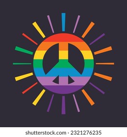 Colorful symbol of peace vector illustration design editable and resizable
