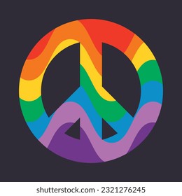 Colorful symbol of peace vector illustration design editable and resizable
