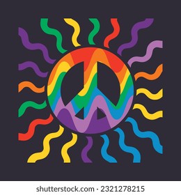 Colorful symbol of peace vector illustration design editable and resizable
