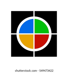 Colorful symbol template for logotypes, icons