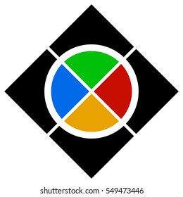 Colorful symbol template for logotypes, icons