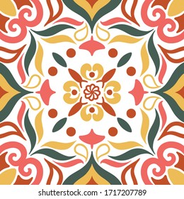 Colorful symmetry square texture pattern in vector