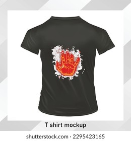 Colorful t shirt with delivery design print template