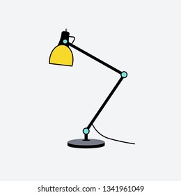 Colorful table lamp light icon
