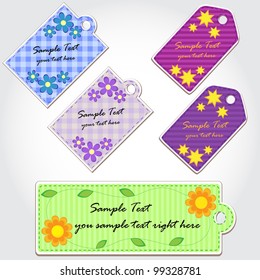 Colorful tags for scrapbook