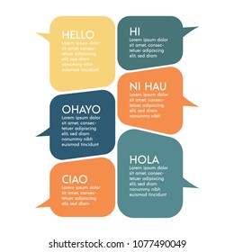 colorful talk/discussion bubble (insert your text)