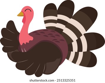 Bunte große Thanksgiving Cartoon Türkei Vogel Herbst Illustration