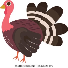 Bunte große Thanksgiving Cartoon Türkei Vogel Herbst Illustration