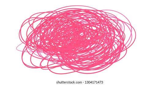Colorful tangled on white. Chaos pattern. Scribble sketch. Bright background with array of lines. Intricate chaotic texture. Art creation. Print for polygraphy, posters and t-shirts