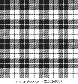 Colorful tartan pattern. Black and white plaid pattern for fabric and textile design.