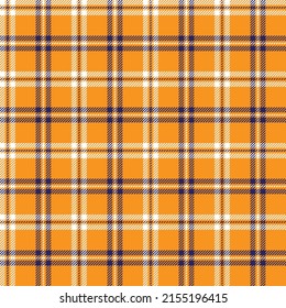 Patrón tartán colorido. Modalidades de recubrimiento azul, blanco y naranja para la tela y el diseño textil. 