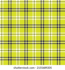 Farbiges Tartan-Muster. Gelbe, weiße und blaue Muster für Stoff- und Textildesign. 