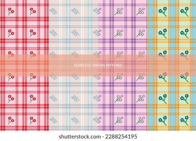 colorful Tartan Seamless Pattern for shirt printing, clothes, dresses, tablecloths, blankets, bedding, wrapping paper, quilt, fabric, and other textile products.