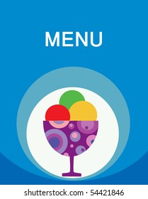 colorful tasty ice-cream and milk shake, design template