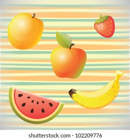 Colorful tasty summer fruits