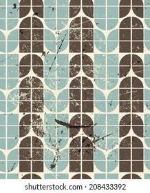 Colorful tattered geometric seamless pattern, vector decorative abstract background.