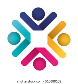colorful teamwork for bussines in meeting