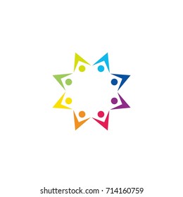 colorful teamwork logo