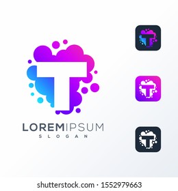 colorful tech logo design ready to use