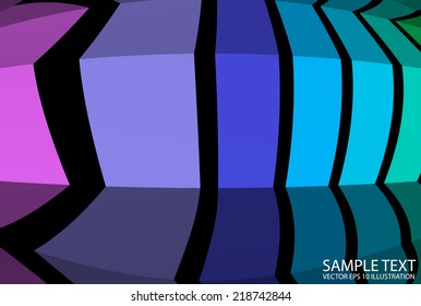 Colorful techno abstract vector background illustration - Vector abstract colorful lined background template