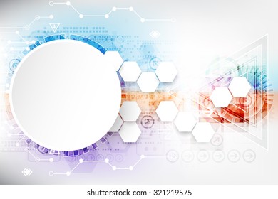 Colorful techno background schematic. Structure pattern technology backdrop, digital geometric space, vector illustration