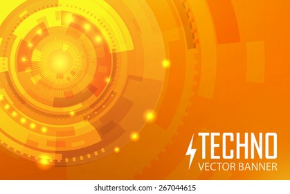 Colorful Techno Vector Background.