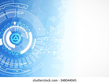 Colorful technology background. Digital geometric space, vector illustration