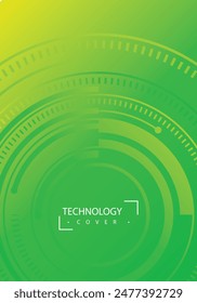 Colorful technology cover free vector editable background