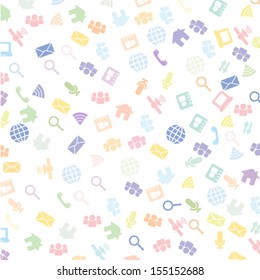 colorful technology icons pattern