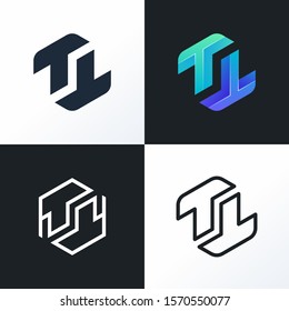 colorful technology logo design ready to use