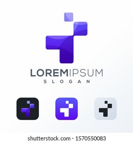 colorful technology logo design ready to use