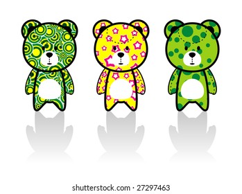 Colorful Teddy Bear vector