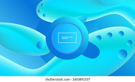 COLORFUL TEMPLATE ABSTRACT BACKGROUND WITH GRADIENT BLUE LIQUID COLOR. GOOD FOR MODERN WALLPAPER ,COVER POSTER DESIGN