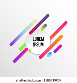 Colorful template with abstract gradient shapes. Neon color lines and cards in a modern trendy design style. Futuristic vector lined background
