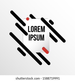 Colorful template with abstract gradient shapes. Neon color lines and cards in a modern trendy design style. Futuristic vector lined background