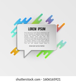 Colorful template with abstract gradient shapes. Neon color lines and cards in a modern trendy design style. Futuristic vector lined background